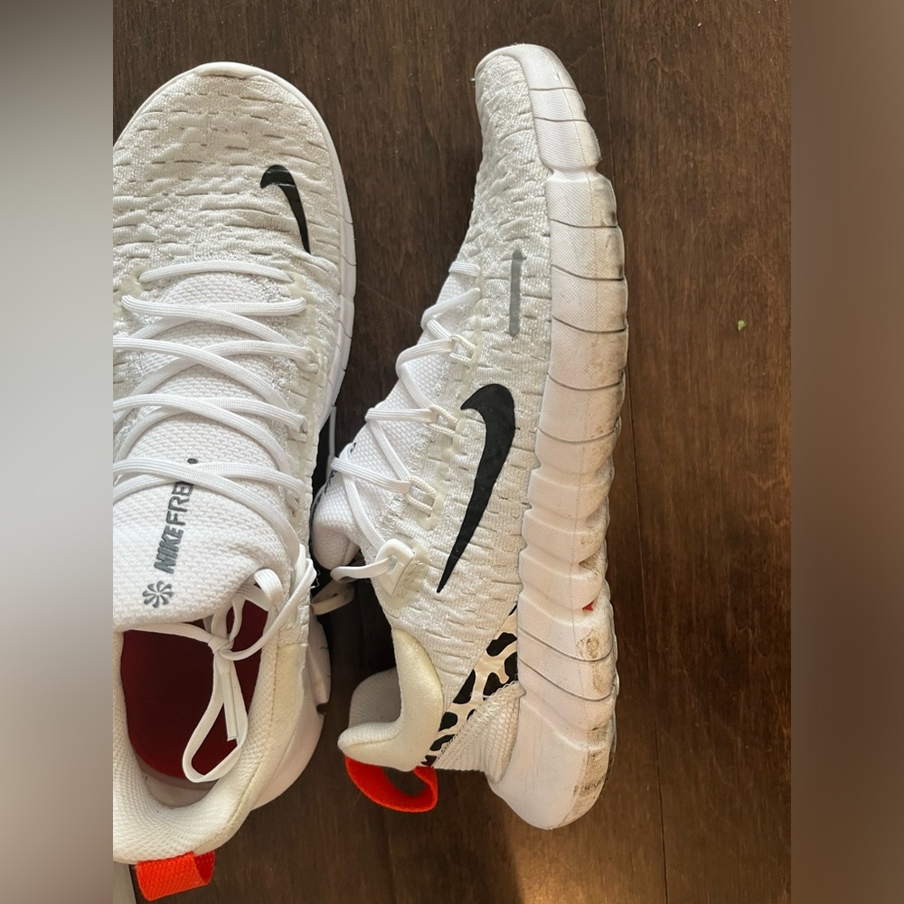 NIKE FREE RUN- white / leopard / orange ascent